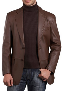 BGSD Lambskin Leather Blazer