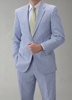 affazy blue seersucker suit
